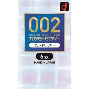 オカモト オカモトゼロツー たっぷりゼリー 0.02コンドーム 6個入 メール便送料無料