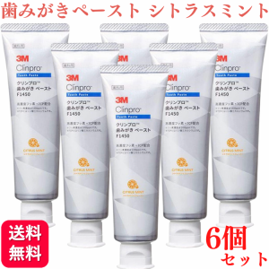 6個セット 3M クリンプロ 歯みがきペースト F1450 シトラスミント 90g フッ素濃度1450ppm 歯科専売品