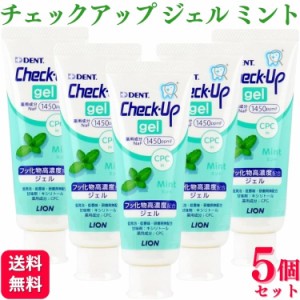 5個セット ライオン ライオン チェックアップ ジェル ミント 75g 歯磨き粉