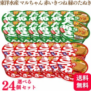 2種から選べる 24個セット  東洋水産 マルちゃん 赤いきつね 96g 緑のたぬき 101g うどん 天そば