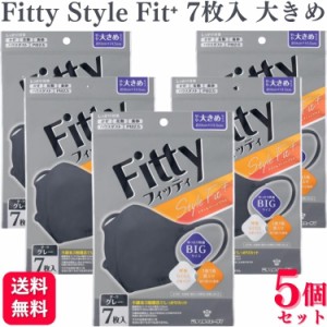 5袋セット  フィッティ スタイルフィットプラス 立体 ダークグレー やや大きめ 7枚入 Fitty