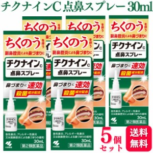 第2類医薬品 5個セット チクナインC 点鼻スプレー 30ml 点鼻薬 ちくのう症