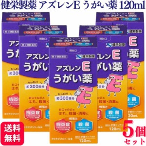 第3類医薬品 5個セット 健栄製薬 アズレンEうがい薬 120ml 約300回分 うがい薬