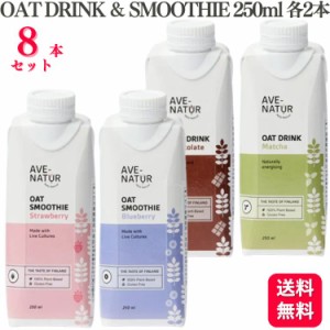 8本セット OAT DRINK SMOOTHIE アソート Strawberry Blueberry Chocolate Matcha 250ml 4種×各2本 オーツドリンク オーツスムージー オ