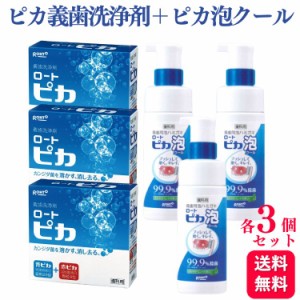 6個セット 松風 ロート ピカ 義歯洗浄剤 ＋ ピカ泡クール 150ml 各3個 歯科専売品