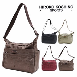 【レターパック発送/時間指定不可】HIROKO KOSHINO SPORTS ヒロココシノ ショルダーバッグ 斜め掛けバッグ 肩掛け カバン 横型 Lサイズ 