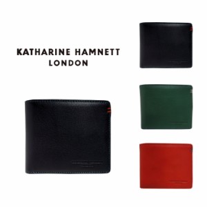 KATHARINE HAMNETT LONDON キャサリンハムネットロンドン MINERAL ミネラル 490-50701  本革 二つ折り財布 ミドルウォレット 札入れ 牛革