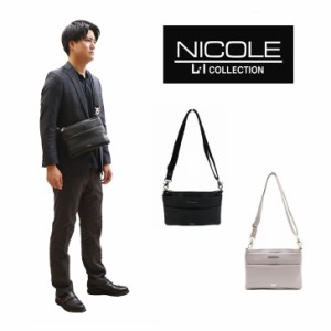 【正規取扱店】【レターパック配送】NICOLE ニコル リップル NIL270 2way クラッチ ショルダーバッグ メンズ 男性 かっこいい カジュアル