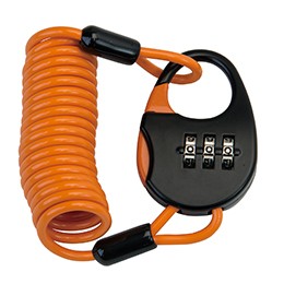 GIZA ギザ ワイヤー ロック コンビネーション ロック ケーブル ブラック/オレンジ LKW24305
