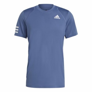 (アディダス）adidas クラブ３ストライプＴ ラケットスポーツ Ｍテニスシャツ GH7227-BL/WH