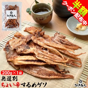 するめ 無選別 ちょい辛するめゲソ 200g×1袋 烏賊 いかげそ イカゲソ 珍味 おつまみ スルメ お試し 送料無料 酒の肴 おつまみ ピリ辛 お