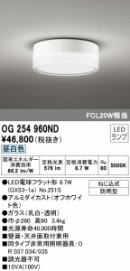 (送料無料) オーデリック OG254960ND エクステリアライト LEDランプ 昼白色 ODELIC