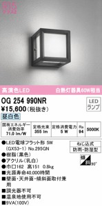 (送料無料) オーデリック OG254990NR エクステリアライト LEDランプ 昼白色 ODELIC