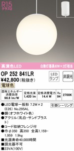 (送料無料) オーデリック OP252841LR 吹き抜け照明 LEDランプ 電球色 非調光 ODELIC