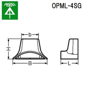 未来工業 OPML-4SG ワゴンモール(モールジョイントS) 1個 MIRAI