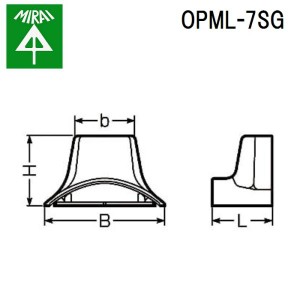 未来工業 OPML-7SG ワゴンモール(モールジョイントS) 1個 MIRAI