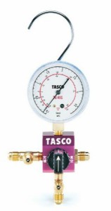タスコ TASCO TA123C-2 ボールバルブ式シングルゲージマニホールドキット