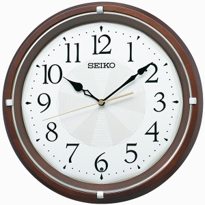 セイコー KX265B 電波掛時計 木枠 スイープ お休み秒針 SEIKO