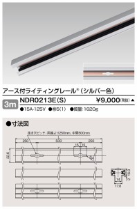 (法人様宛限定)東芝ライテック NDR0213E(S) 6形アース付レール3mS TOSHIBA