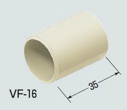 未来工業 VF-16 PVM用 PF管スリーブ (露出用丸形ボックス用PF管スリーブ)(10個入)