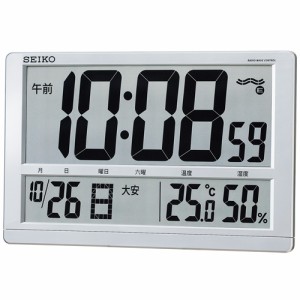 セイコー SQ433S 電波時計 カレンダー 温度 湿度 掛置兼用 SEIKO