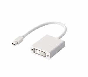 エレコム 変換アダプタ miniDisplayPort-DVI for Mac/Surface/Lenovo ホワイト AD-MDPDVIWH