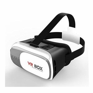 VR BOX 3Dメガネ ゲーム 映画 ビデオ スマートフォン向け ヘッドバンド付き 頭部装着