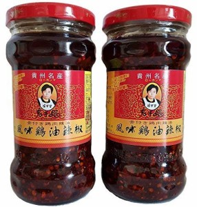 2本セット 老干媽 風味鶏油辣椒 鶏肉入り ラー油 中国名産 人気商品 280g x 2本