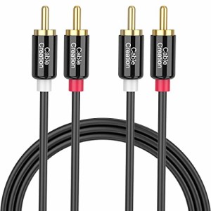 2RCA ケーブル，Cablecreation 2RCA to 2RCAステレオオーディオ変換ケーブルY分配ケーブル 2RCAオス to 2RCAオス