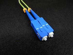 光ファイバーケーブル HKB-SCLC5-05L 片端SC/LCコネクタ付GI（マルチモード） 2心コード 5m AC-UNION