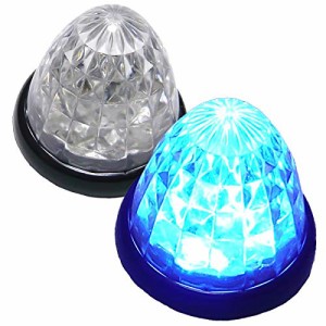 Customize（カスタマイズ） トラック用 マーカーランプ LED サイド マーカー 16LED 24V 用 汎用 2個セット （ブルー）