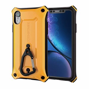 エレコム iPhone XR ケース 衝撃吸収 ZEROSHOCK カラビナ付き MIL規格準拠 イエロー PM-A18CZEROKYL