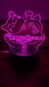 Xdorra クリスマス新年招き猫3Dタッチナイトライトランプ 多彩変色テーブルランプ 部屋飾り物 誕生日ギフト USB充電 (招き猫)