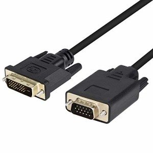 DVI to VGA 変換ケーブル 1.8m DVI VGA 変換アダプタ 1080P対応 DVI 24+1 / 24+5 オス to VGAメス変換