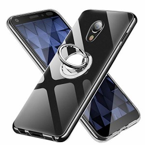 KYOCERA DIGNO BX ケース クリア リング 透明 TPU リング付き 回転リング (DIGNO BX カバー 専用) 全透明 黄変防止