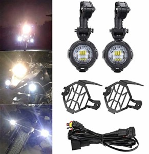 Auovo バイク フォグ サイドライト BMW R1200GS R800GS 750GS ADV用 オートバイ フォグランプ LED補助灯 12-2