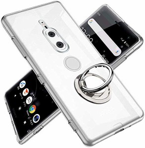 Xperia?XZ2?Premium ケース リング 透明 TPU クリア リング付き 回転リング エクスペリア?XZ2?Premium SO-04K