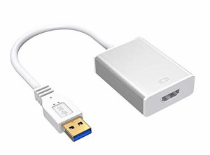 USB HDMI 変換アダプタ、ABLEWE USB 3.0 to HDMI 変換 ケーブル5Gbps高速伝送 金メッキコネクタ採用 耐用性良い 10