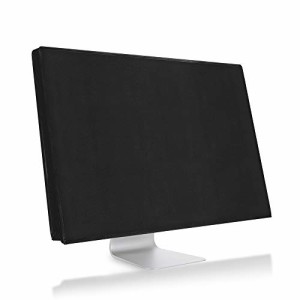 kwmobile 対応: 27-28"モニター モニターカバー - PCモニターディスプレイ 防塵 ほこり防止 黒色