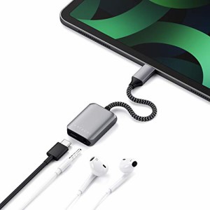 Satechi USB-C ヘッドホン アダプタ PD 3.0 充電 3.5mm イヤホンジャック(iPad Mini6/Pro/2020 Air/M