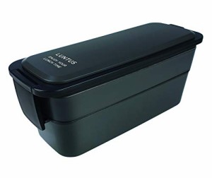 アスベル 弁当箱 弁当箱 ランチボックス レンジ・食洗器対応 汁モレ防止 ランタス FC-T800(バッグ付)2段 Ag抗菌 ブラック