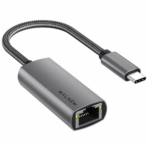 USB C LAN アダプター、WALNEW 有線LAN変換アダプター Type C ギガビット RJ45 1000Mbps イーサネット ネットワー