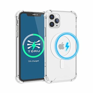 TORU [MX SLIM] iPhone 11 Pro用 磁気 MagSafe 対応 ケース - スリム薄型 透明 黄ばみ防止 傷防止 ハードバック