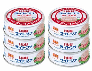 いなば 国産ライトツナフレークまぐろ油漬 塩こうじ入り 70g×6缶