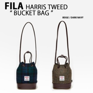 FILA フィラ HarrisTweed ハリスツイード クロスバッグ ミニ BUCKET BAG FS3BCE6312X BEIGE DARK NAVY