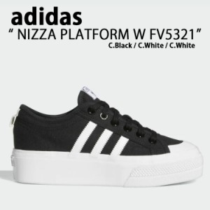 adidas アディダス スニーカー NIZZA PLATFORM W FV5321 ニッツァ BLACK WHITE 