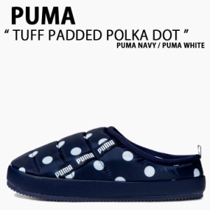 PUMA プーマ ミュール TUFF PADDED POLKA DOT NAVY 39219202 タフ パデット ポルカ ドット スリッポン シューズ サンダル スリッパ 上履