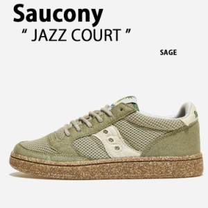 Saucony サッカニー スニーカー JAZZ COURT S70639-2 SAGE シューズ ジャズコート レザー メンズ レディース 男性用 女性用【中古】未使