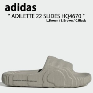 adidas Originals アディダス オリジナルス サンダル スリッパ ADILETTE 22 SLIDES HQ4670 BROWN BLACK