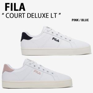 FILA フィラ スニーカー COURT DELUXE LT 1XM01961F_154/147 WHITE PINK BLUE コート デラックス LT ホワイト メンズ レディース 男性用 